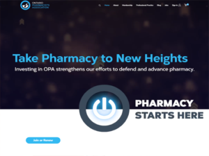 Ontario Pharmacy Association Website Design Sample