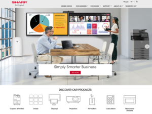 Sharp Electronics website design sample